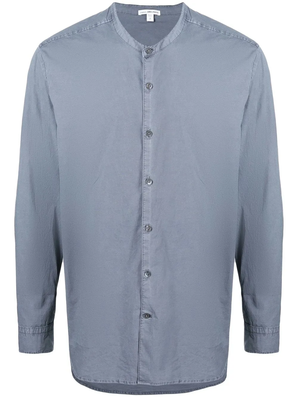 

James Perse camisa con cuello mao - Gris