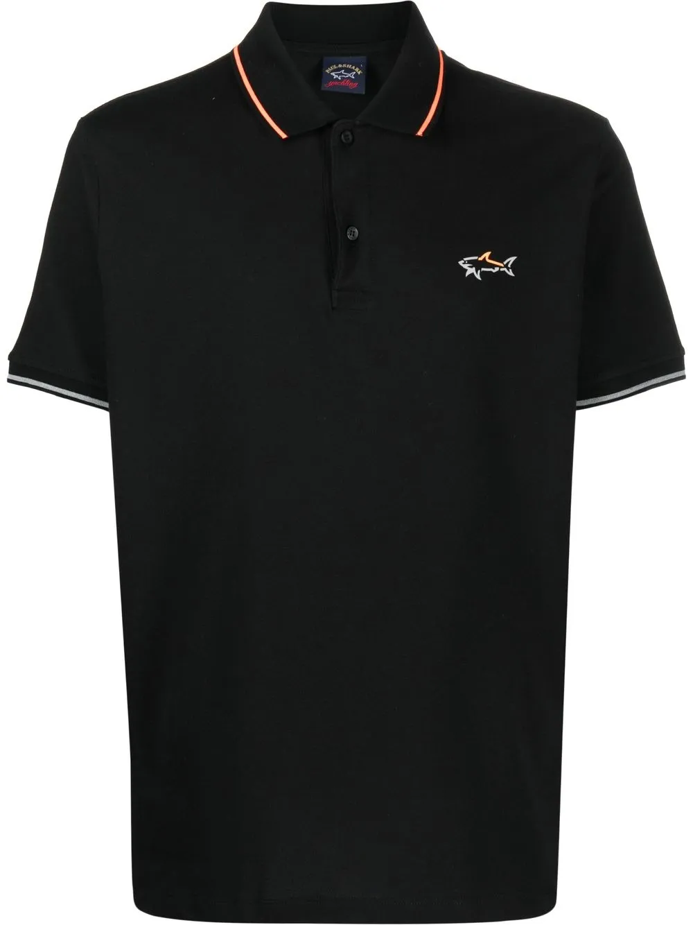

Paul & Shark striped-trim polo shirt - Black