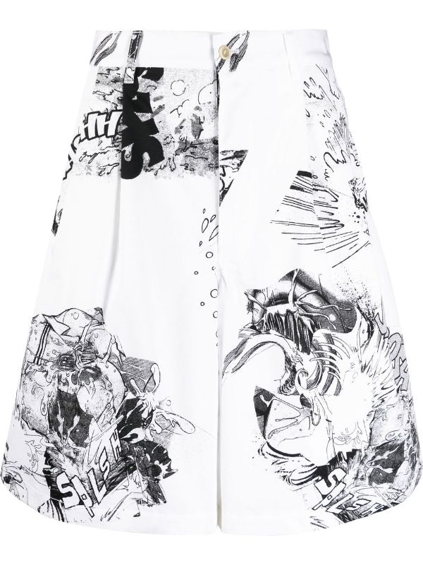 Comme Des Garçons Shirt x Christian Marclay wide-leg Shorts - Farfetch