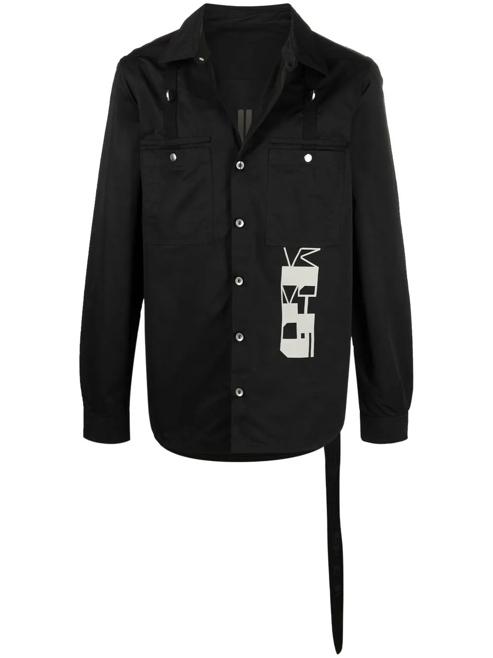 

Rick Owens DRKSHDW camisa manga larga - Negro