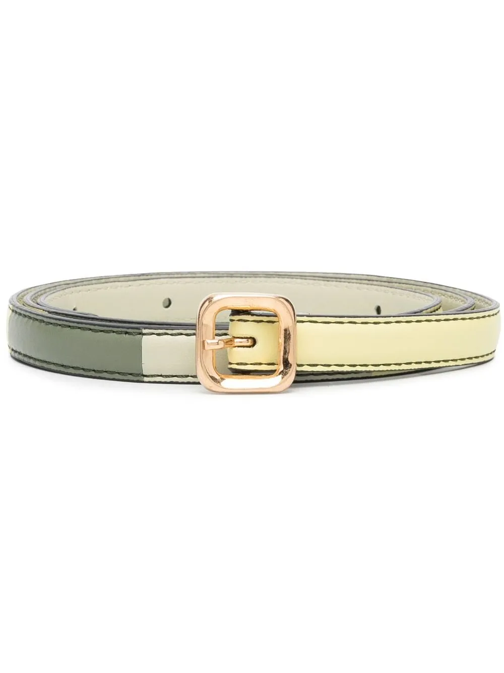 

Wandler Agnes colour-block leather belt - Green