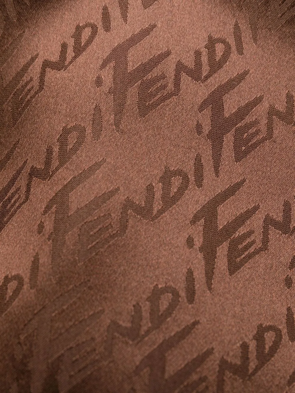 Fendi Wide-leg Monogram-pattern Trousers In Brown