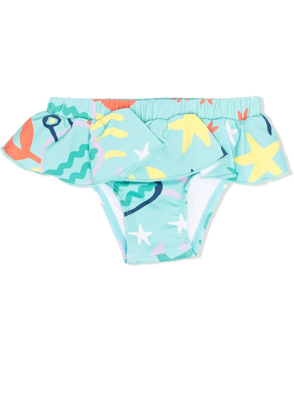 

Stella McCartney Kids bikini bottom under the sea con volantes - Verde