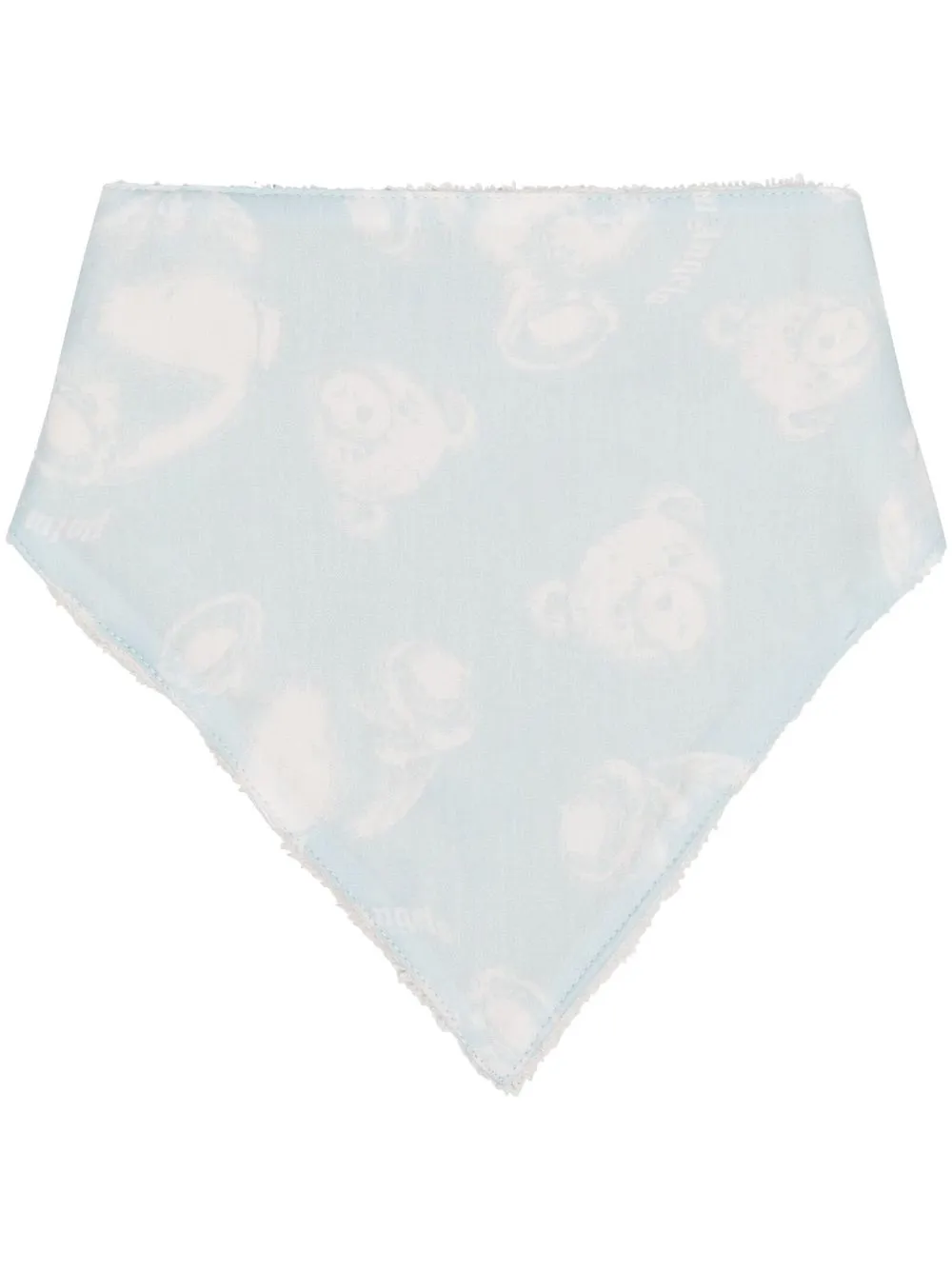 

Palm Angels Kids teddy bear-print bib - Blue