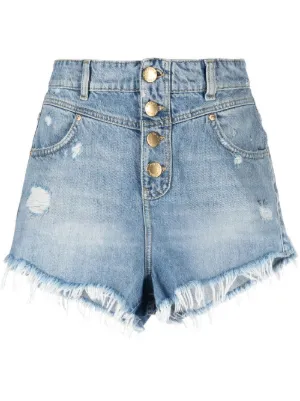 denim shorts white