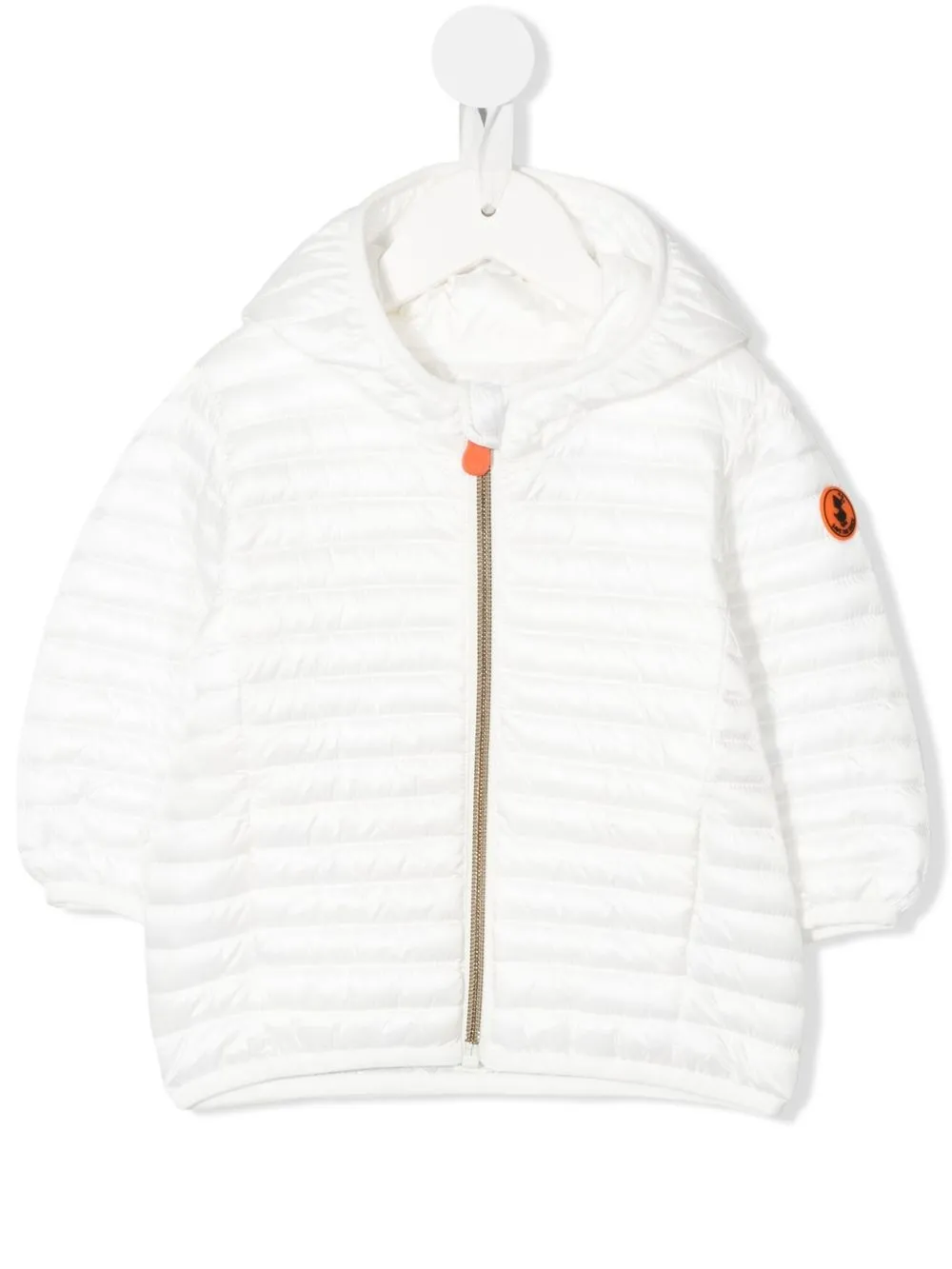 

Save The Duck Kids chamarra con capucha y parche del logo - Blanco