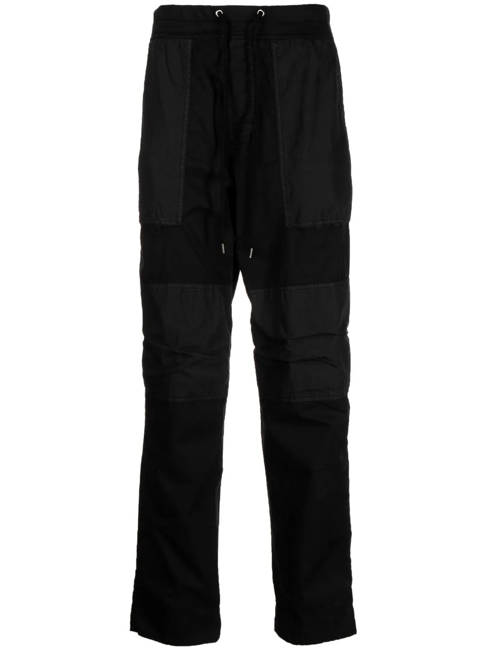 

James Perse pantalones rectos con cordones en la pretina - Negro