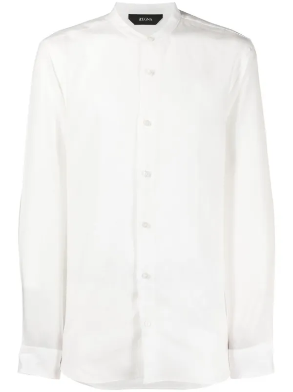 Zegna band-collar button-up Shirt 