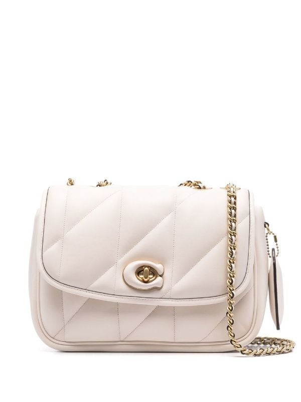 coach purse white with flowers