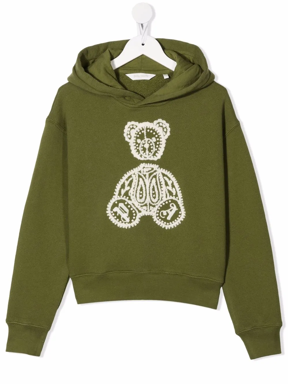 

Palm Angels Kids hoodie con oso bordado - Verde