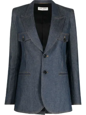 Saint Laurent サンローラン デニムジャケット | ブルー | FARFETCH JP