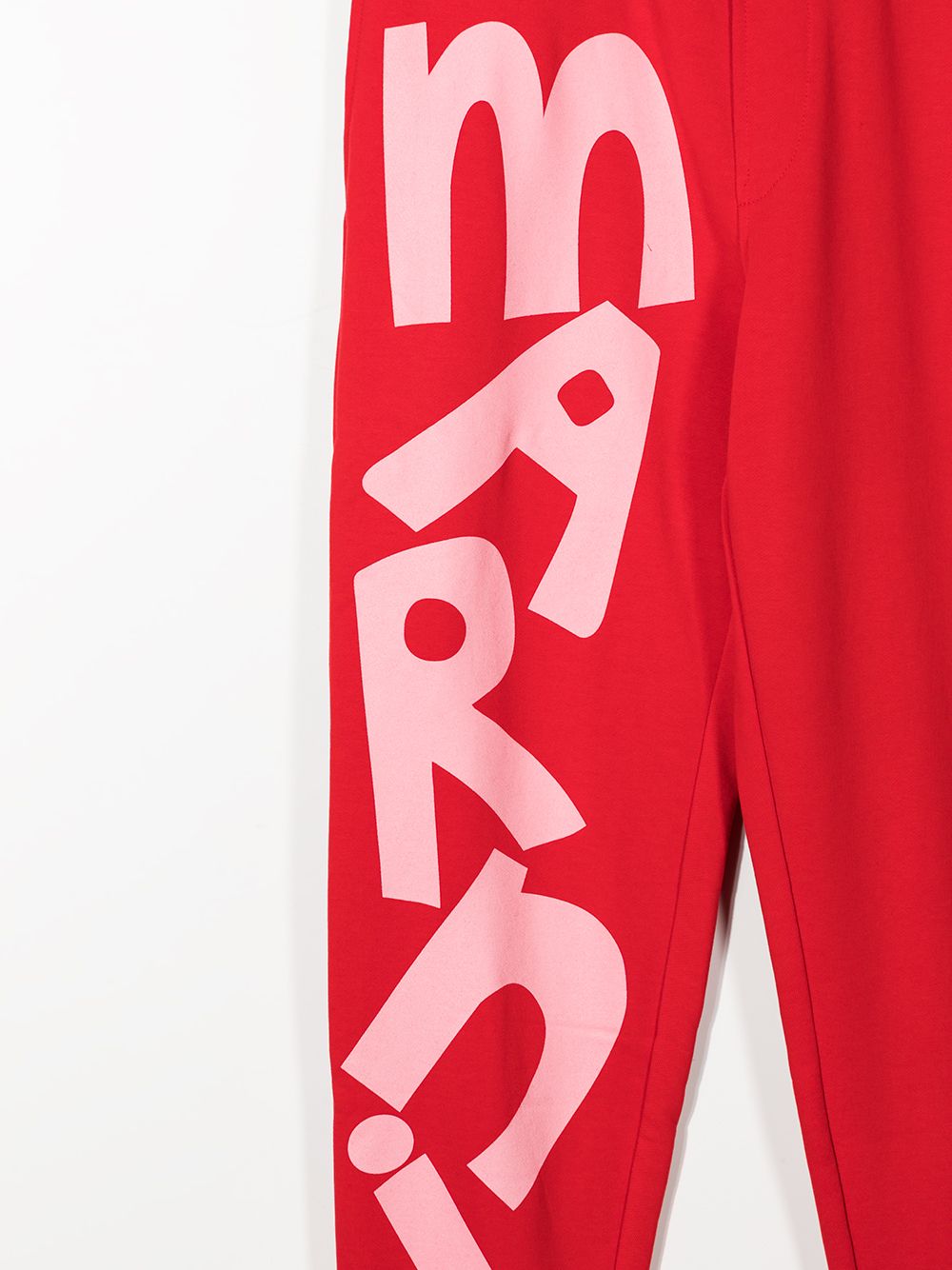 Shop Marni Logo-print Sweatpants In Red