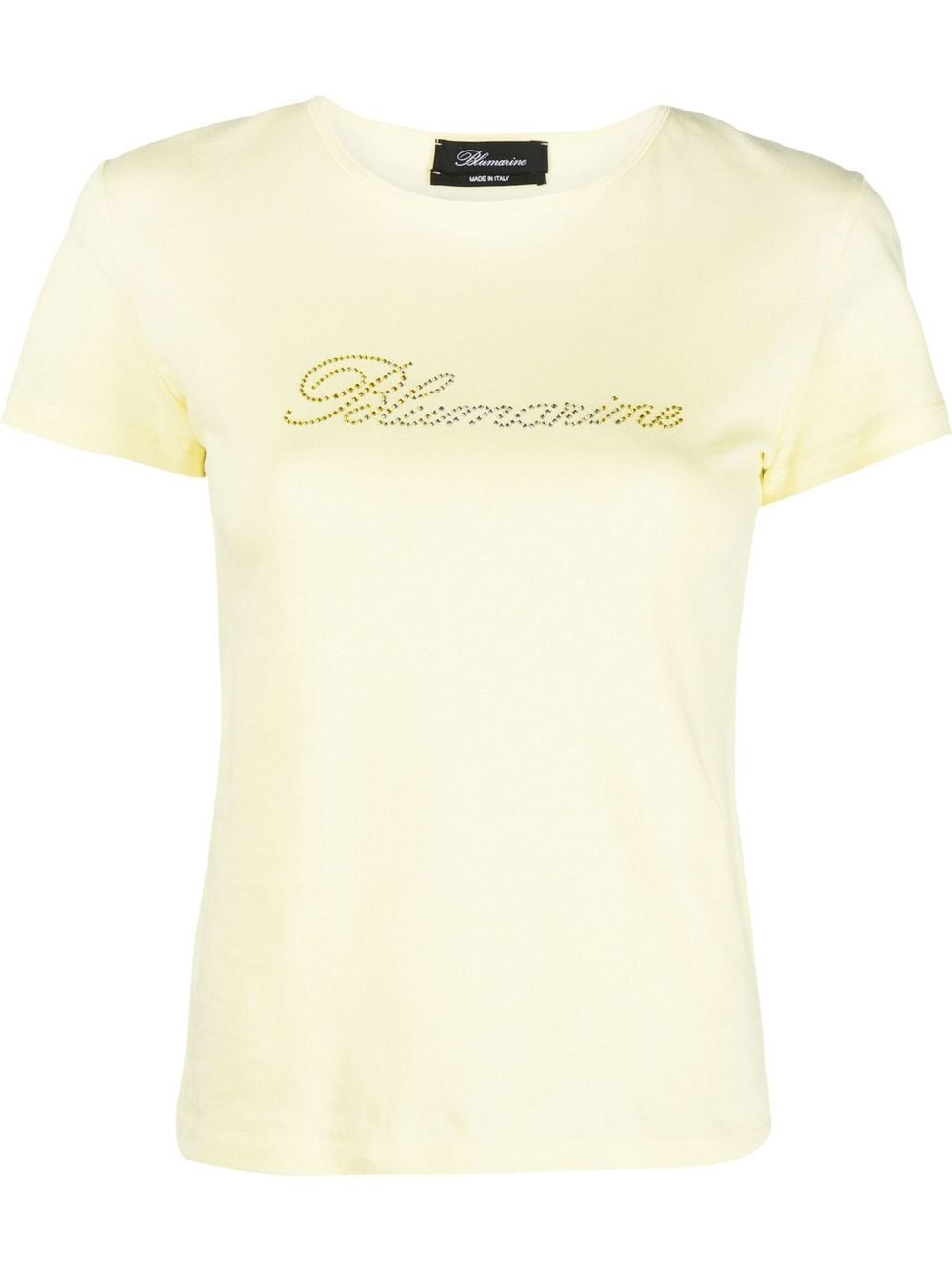 Blumarine T-shirt met logo Geel