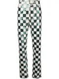 MM6 Maison Margiela checkerboard print trousers - Green