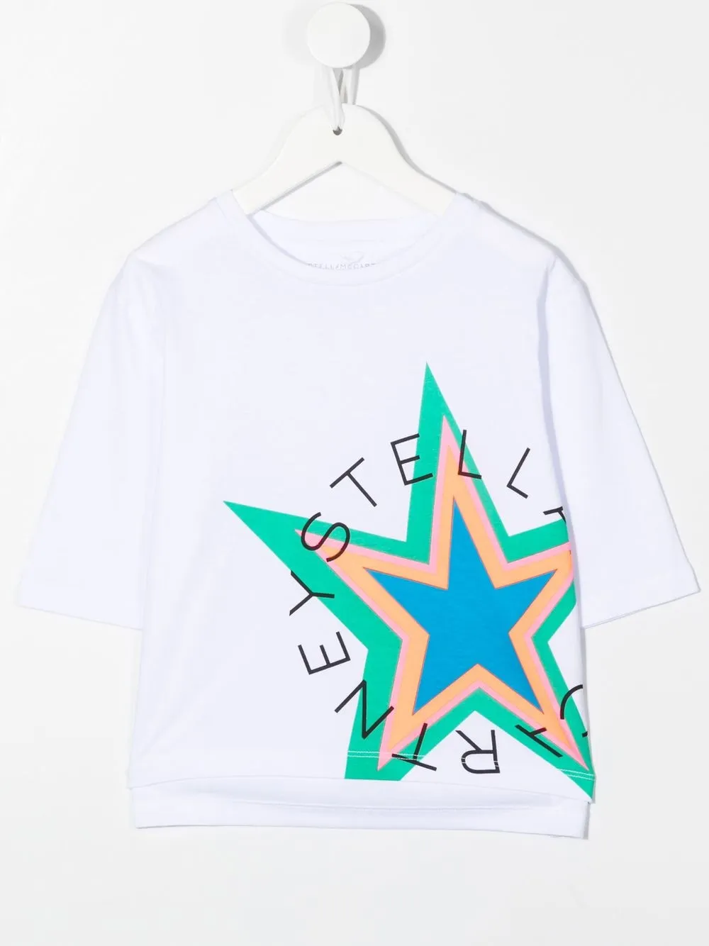 

Stella McCartney Kids playera con logo estampado - Blanco