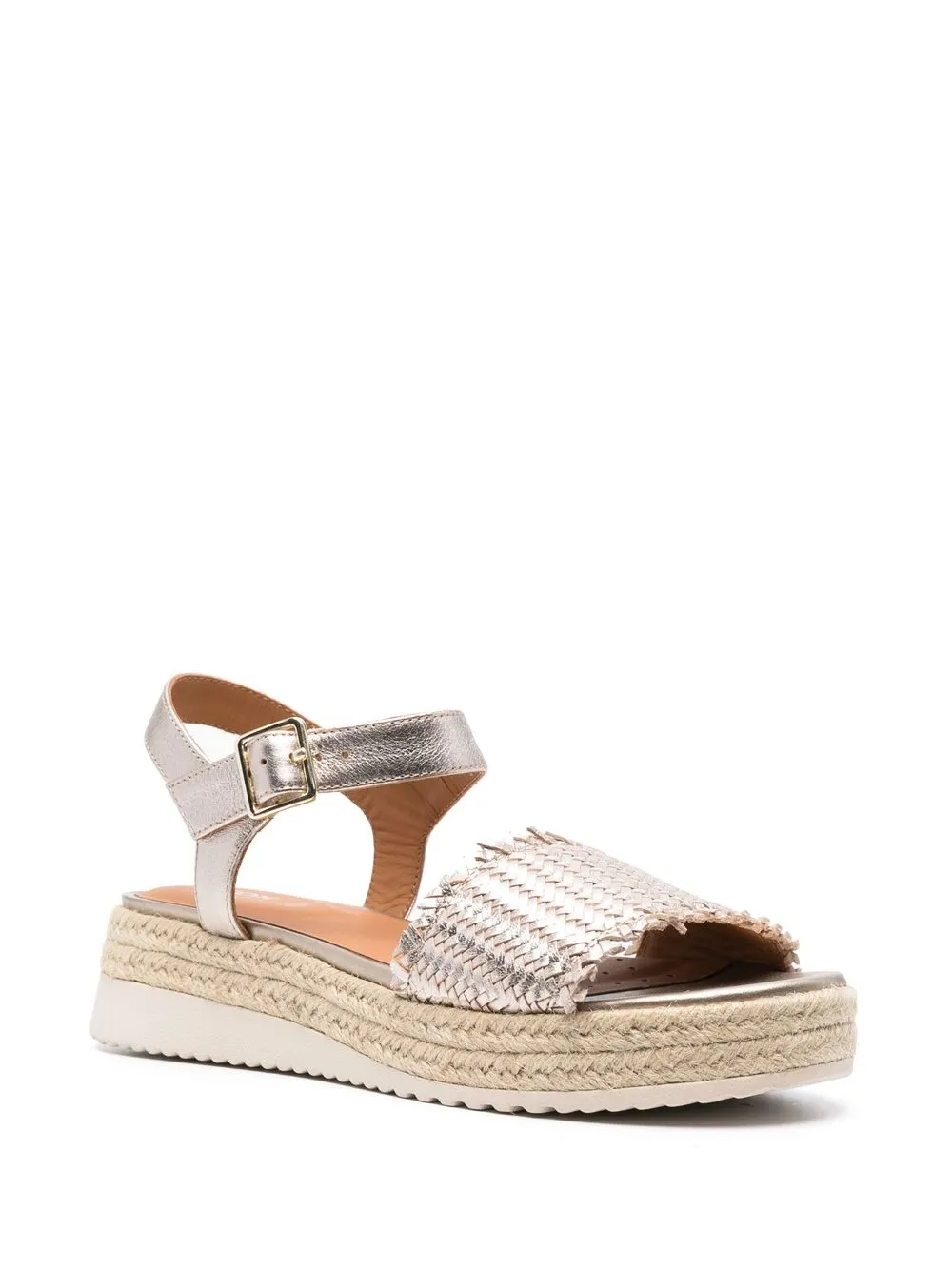 Geox Eolie woven jute sandals Gold