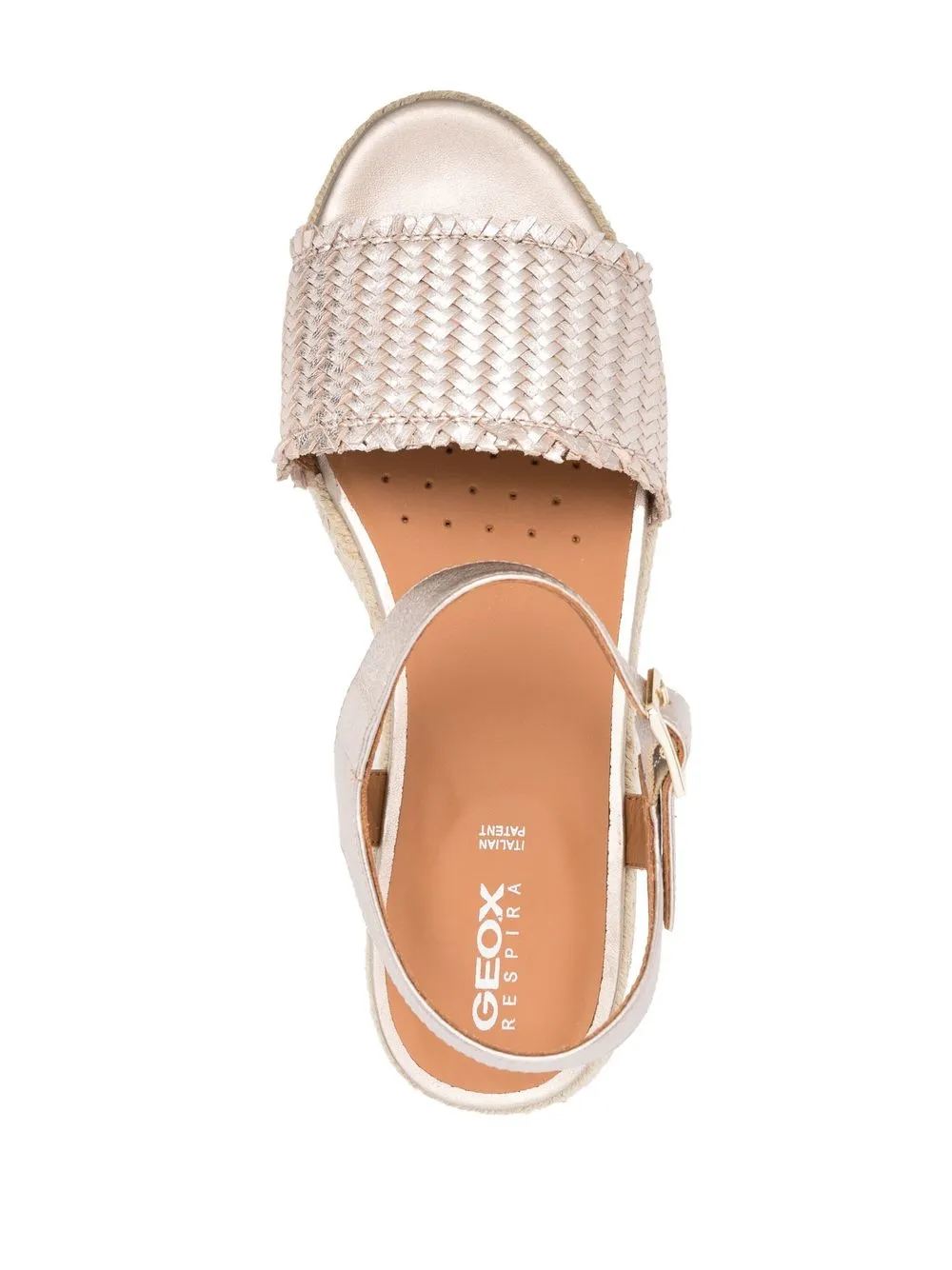 Geox Eolie woven jute sandals Gold