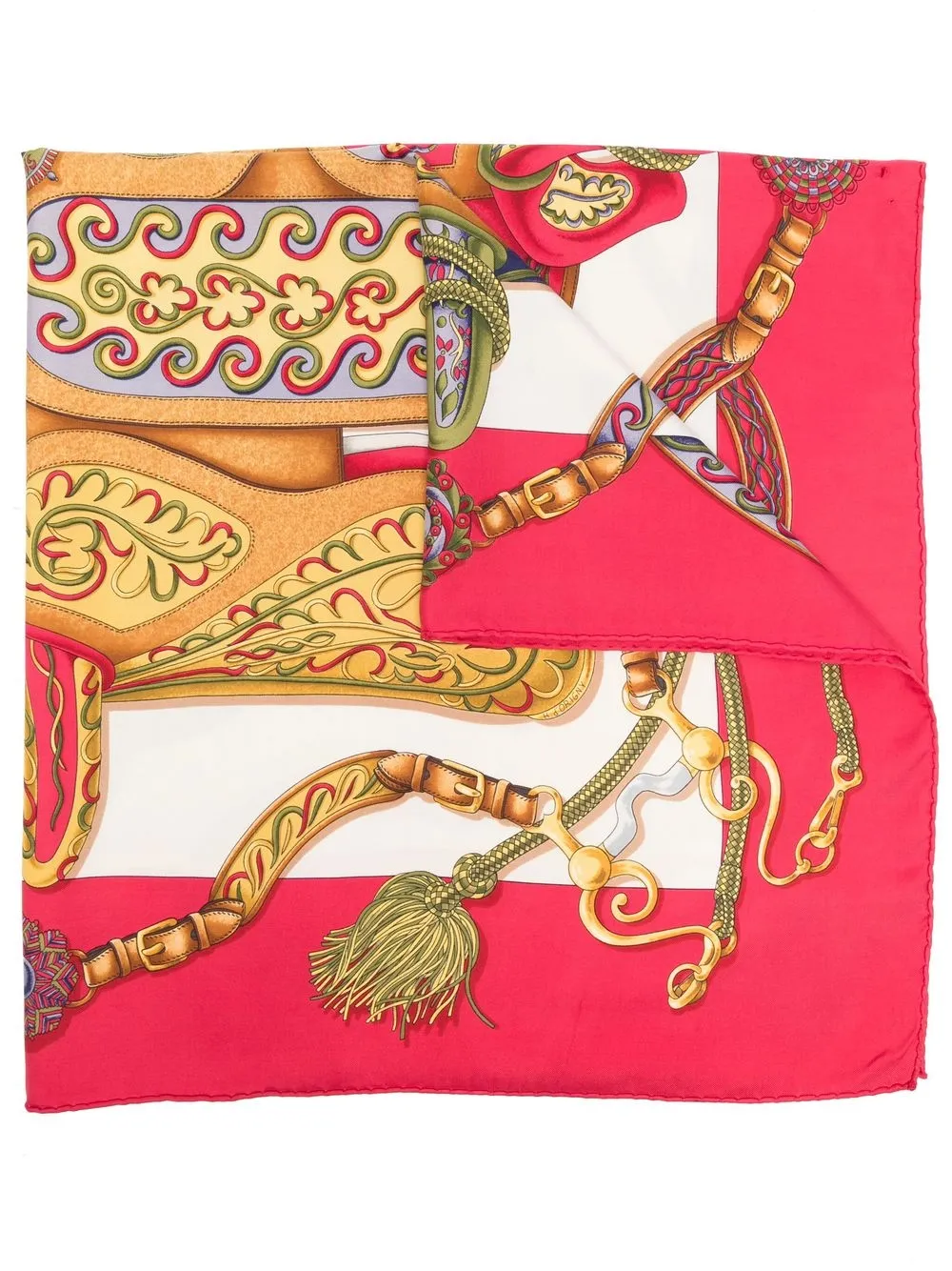 

Hermès pre-owned Festival silk scarf - Pink