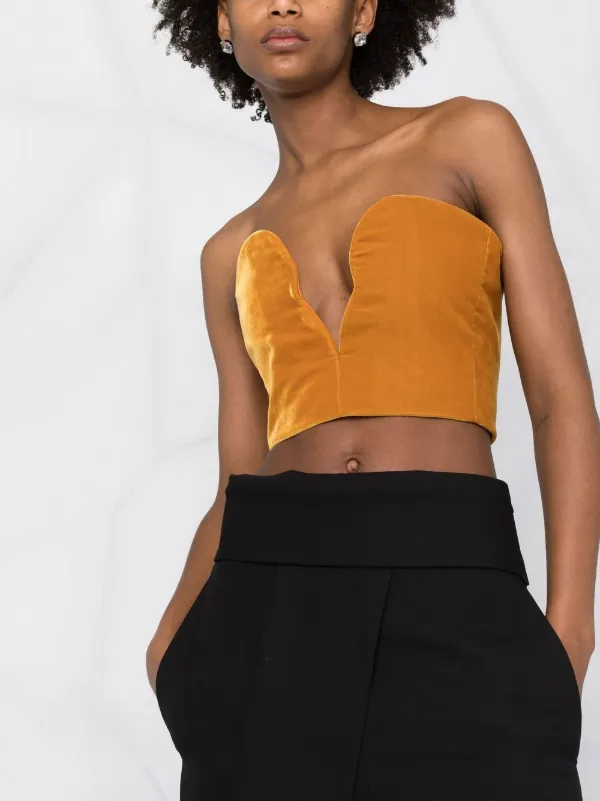 Orange bustier top deals
