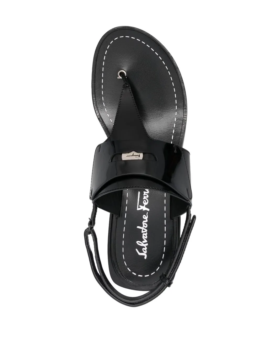 Ferragamo Sandalen met logoplakkaat Zwart