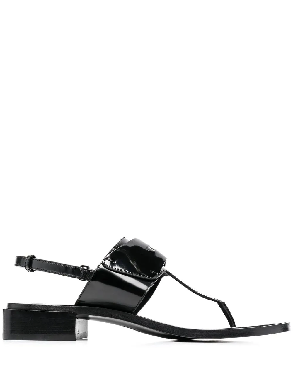 Ferragamo Sandalen met logoplakkaat Zwart