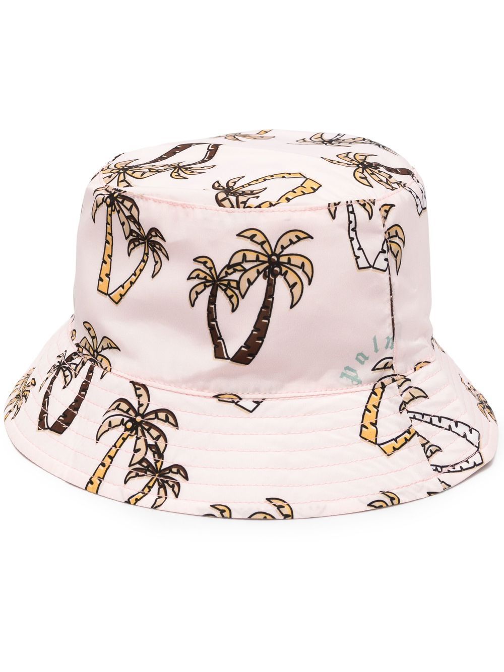 palm tree-print bucket hat
