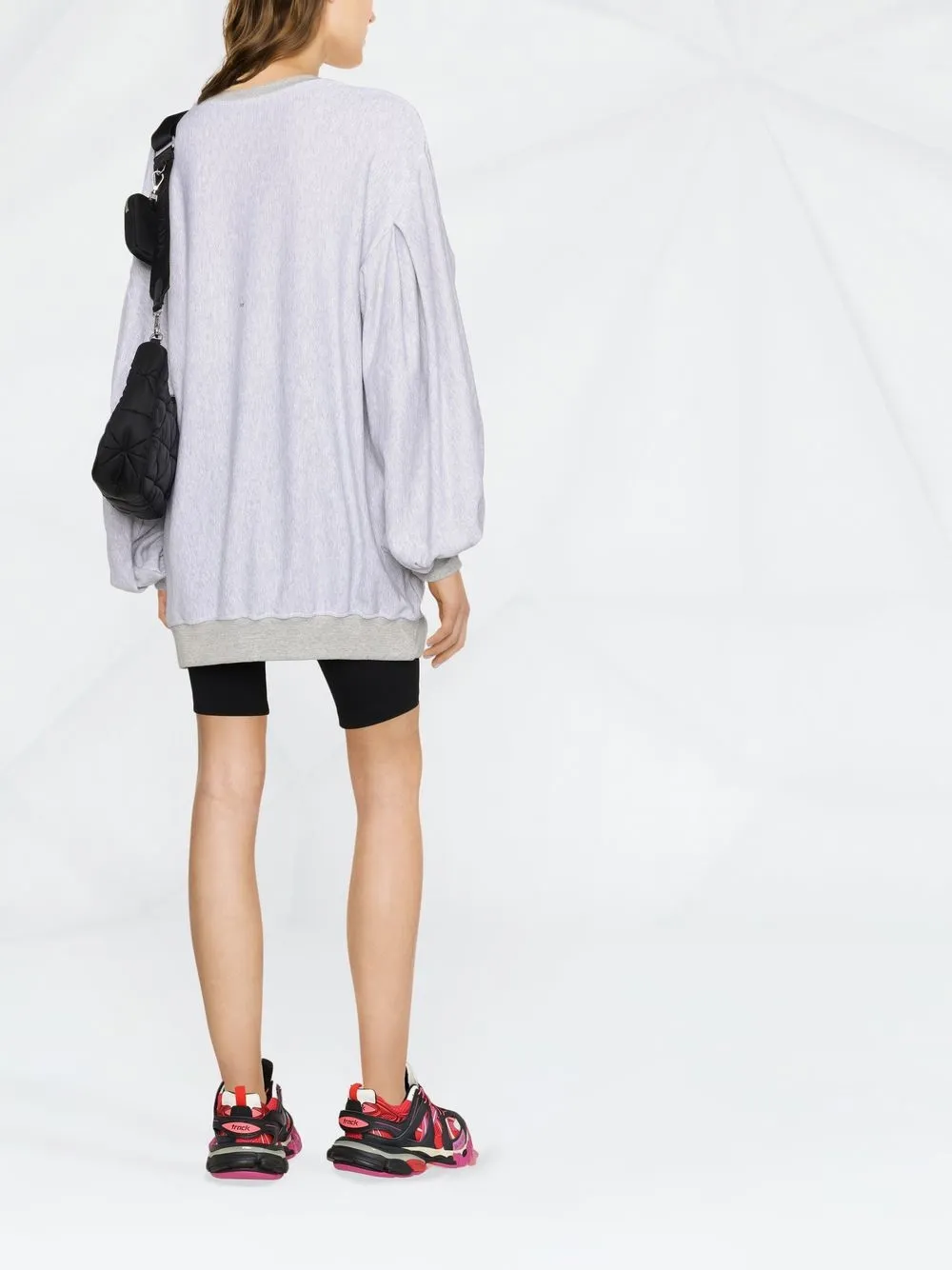 Puff-Sleeve Oversized Sweatshirt