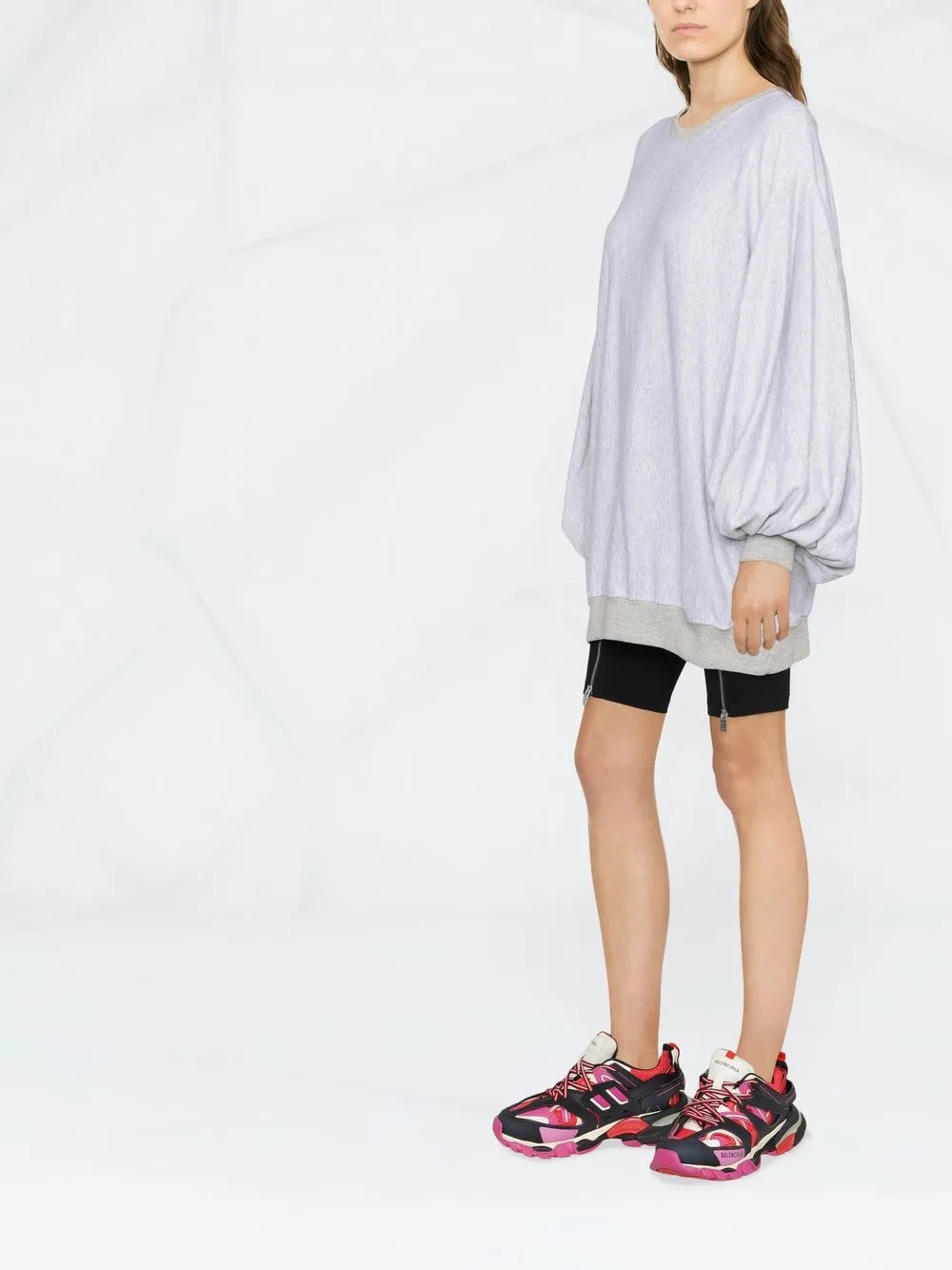 Puff-Sleeve Oversized Sweatshirt