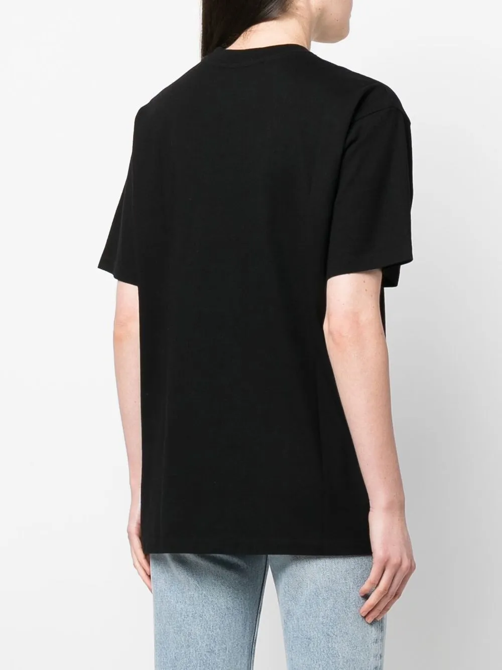 Off-White T-shirt met uitgesneden details Zwart
