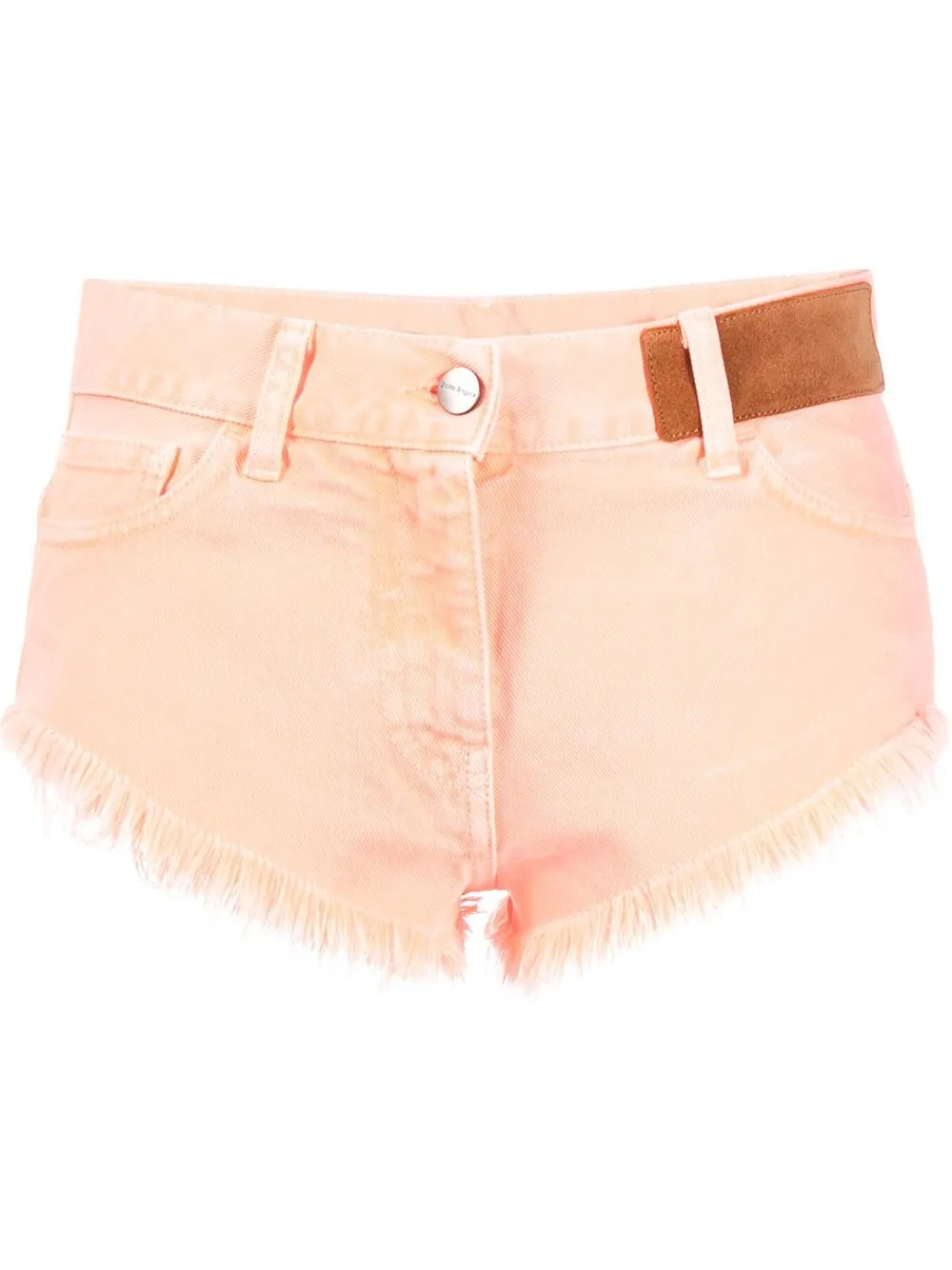 

Palm Angels hot pants de mezclilla con bolsillos - Naranja