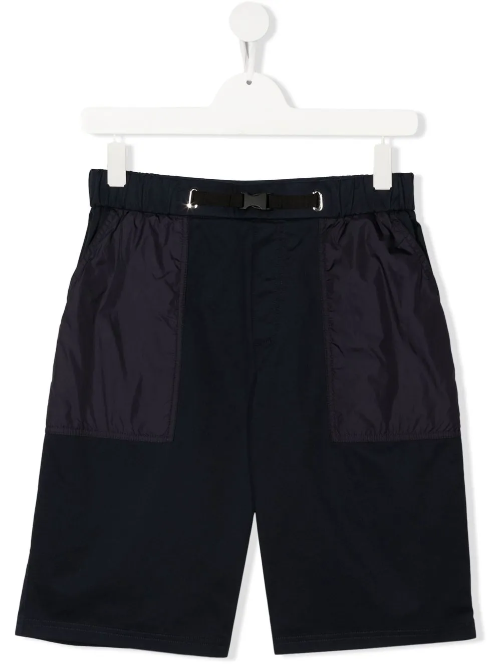 

Moncler Enfant two-tone stretch-cotton shorts - Blue