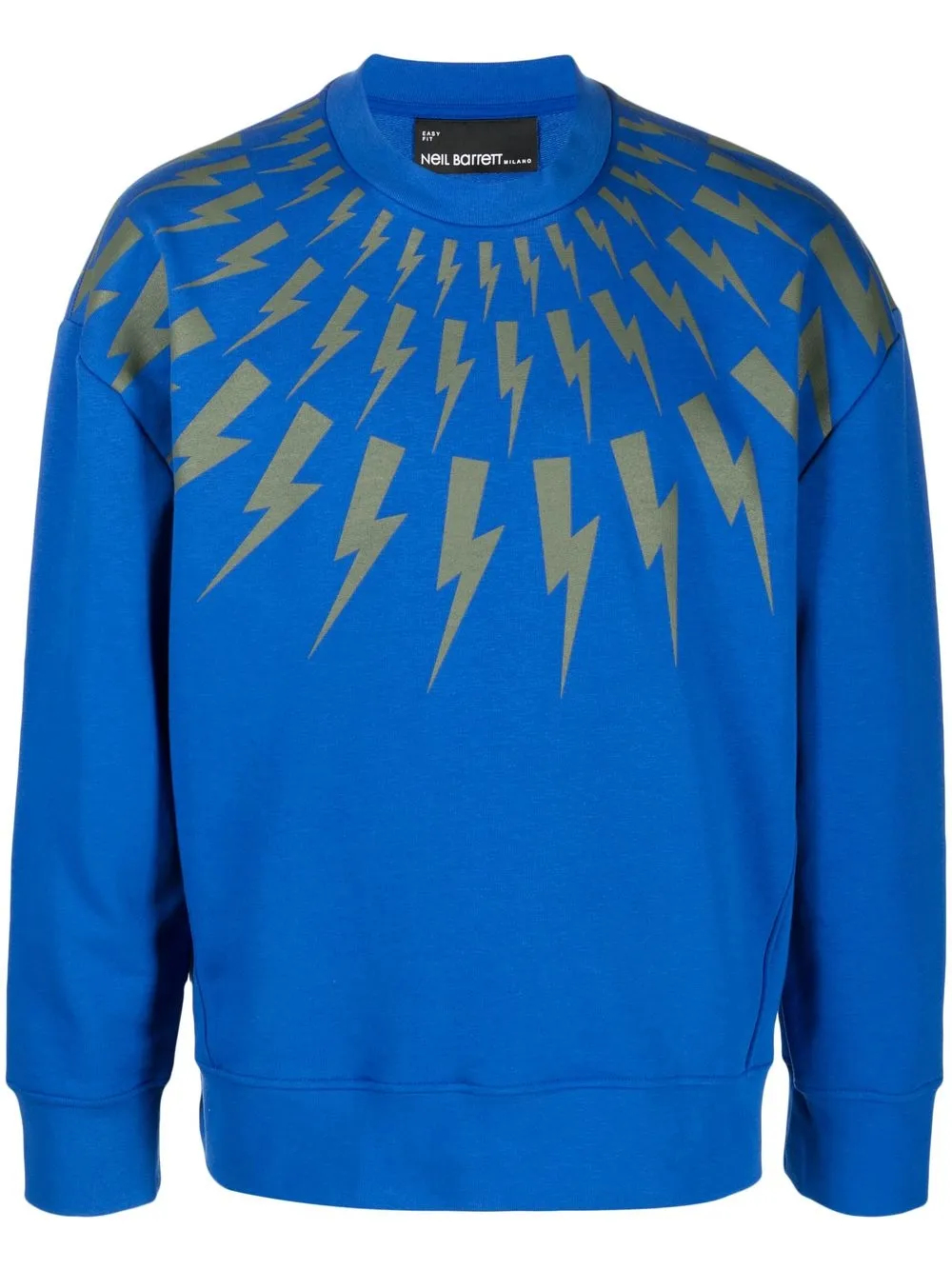 

Neil Barrett sudadera con motivo Thunderbolt - Azul