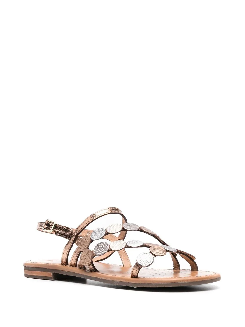 Sozy 15mm Embossed Leather Sandals