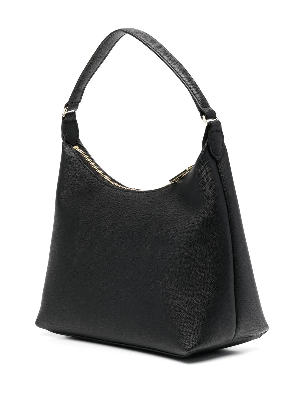 Shop Dkny Carol Logo-plaque Leather Tote Bag In Schwarz