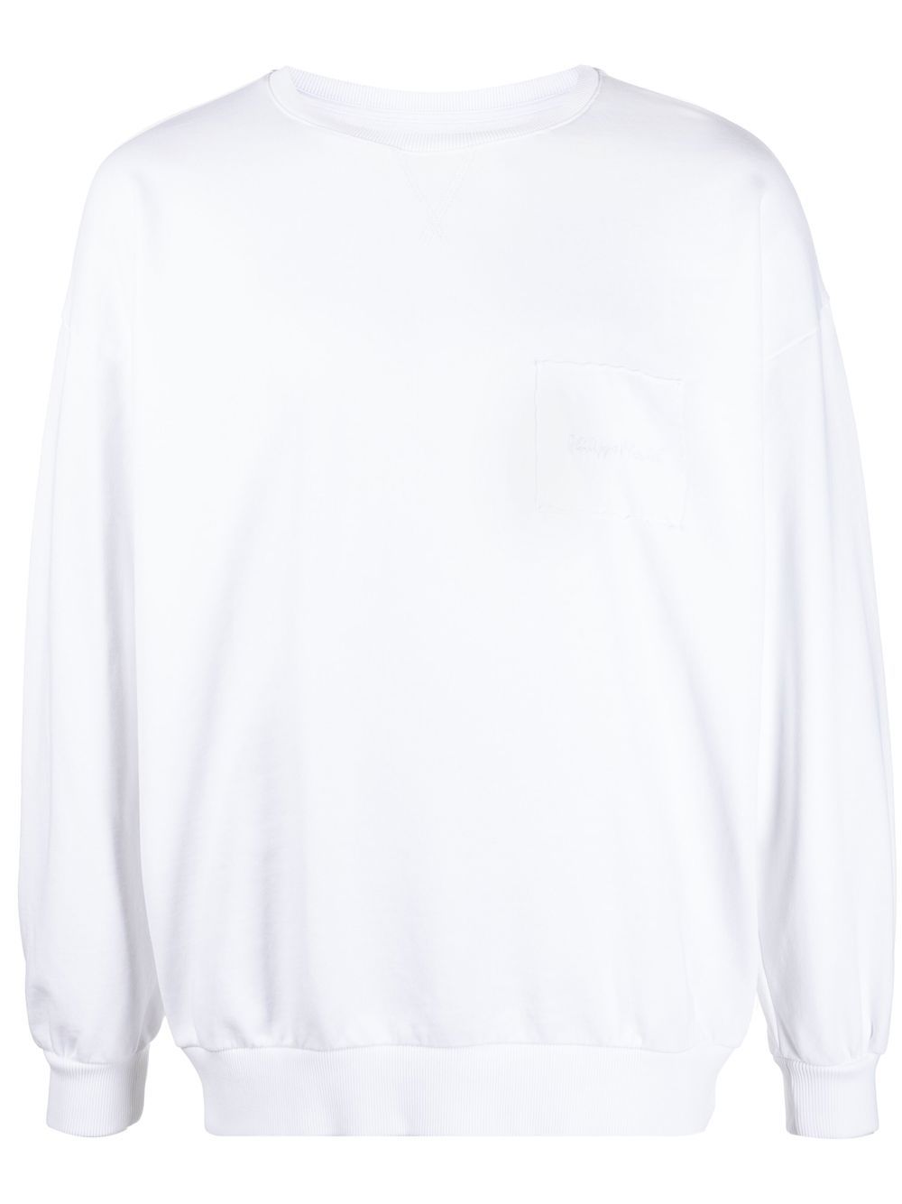 Philippe Model Paris logo-patch crew neck sweatshirt - White