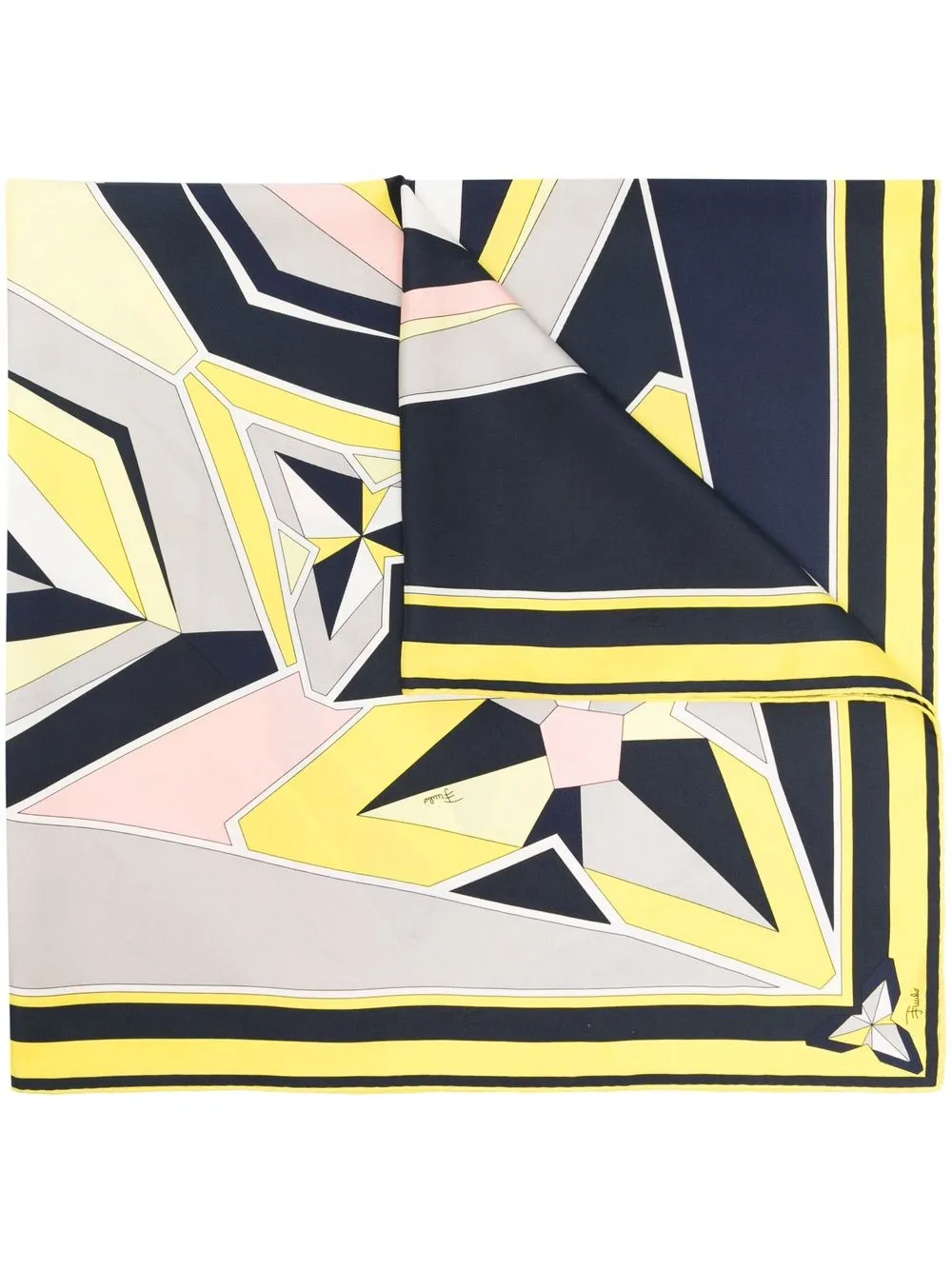 

PUCCI Pre-Owned geometric-print silk scarf - Yellow