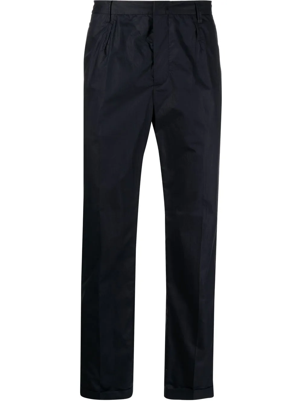 

Emporio Armani cropped slim-fit tailored trousers - Blue