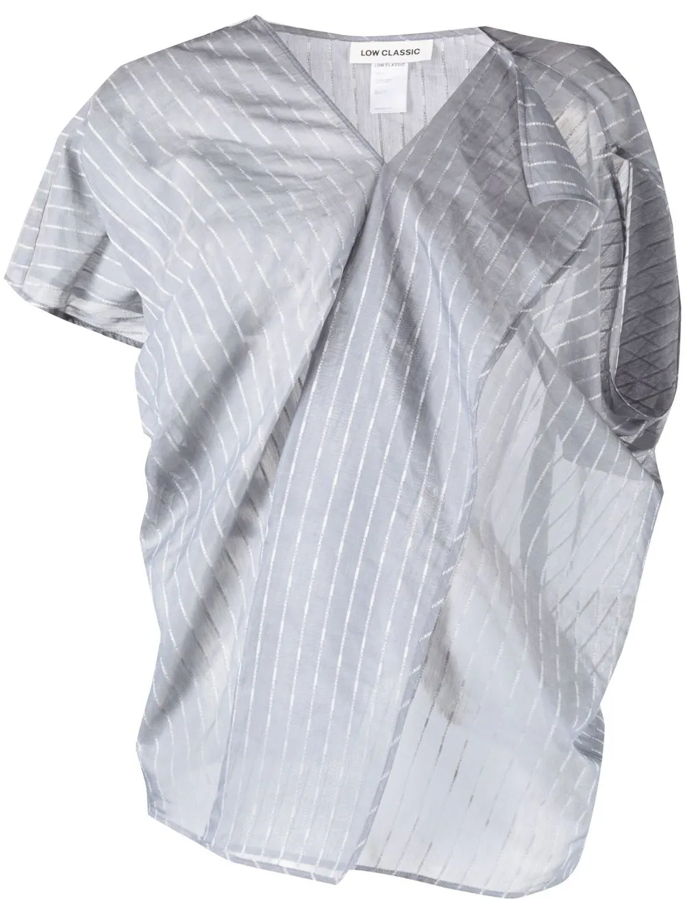 

Low Classic blusa asimétrica a rayas - Gris