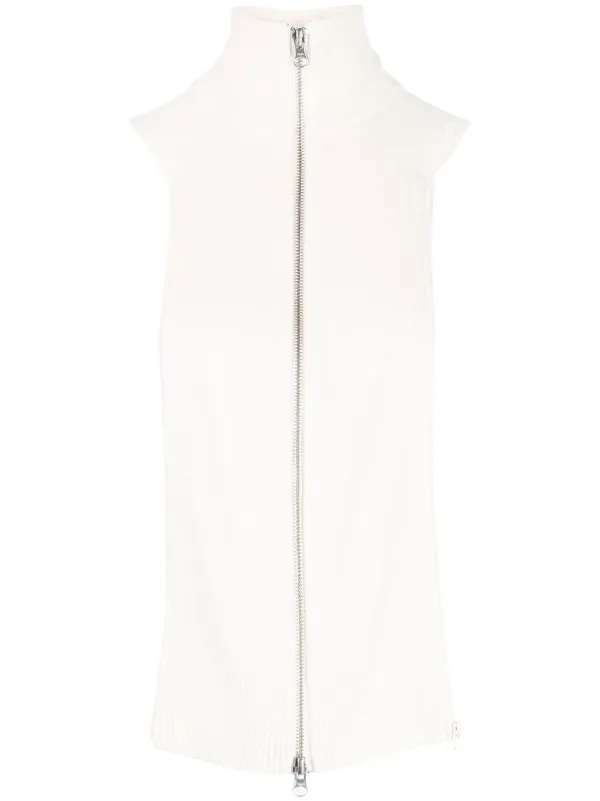 Veronica Beard High-neck Cashmere Knitted Top in Neutrals