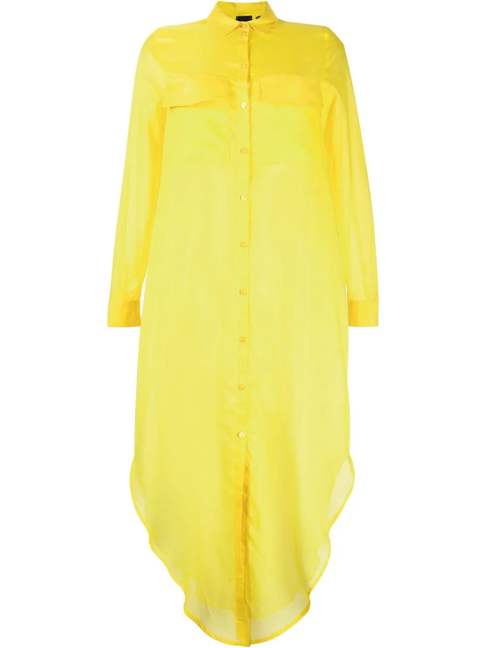 

PINKO long-sleeve cotton shirtdress - Yellow