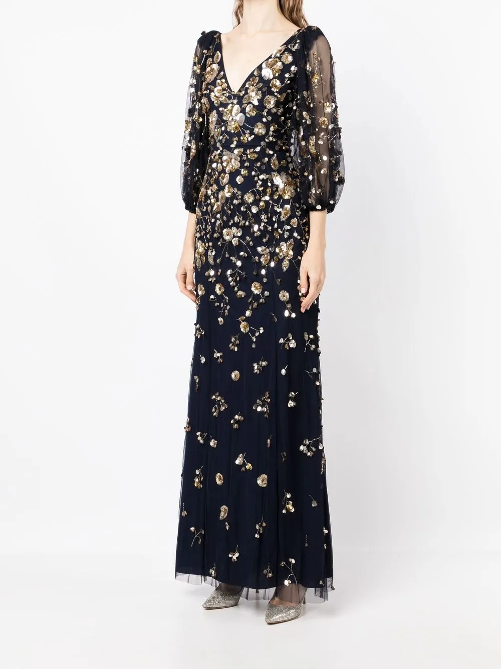 Jenny Packham sequinembellished Floral Gown Farfetch