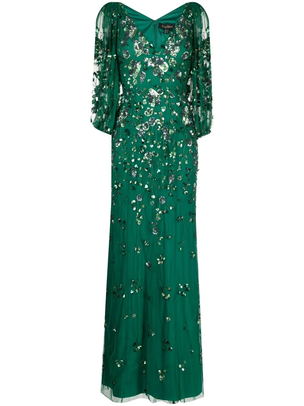 

Jenny Packham sequin-embellished design gown - Green