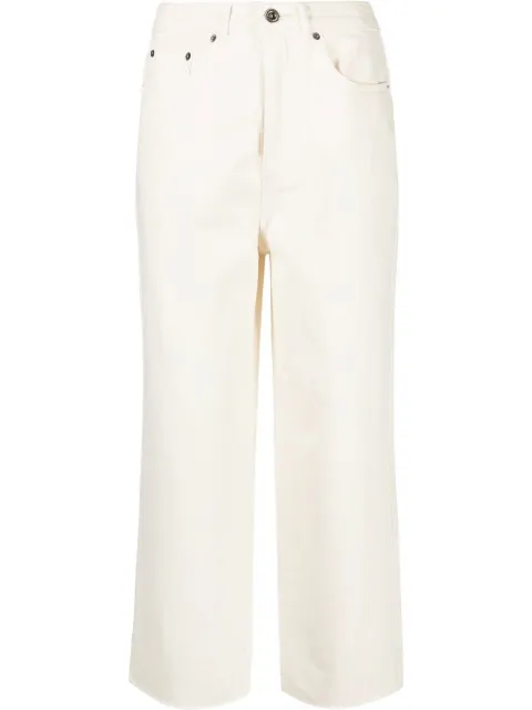 Self-Portrait cropped straight-leg jeans