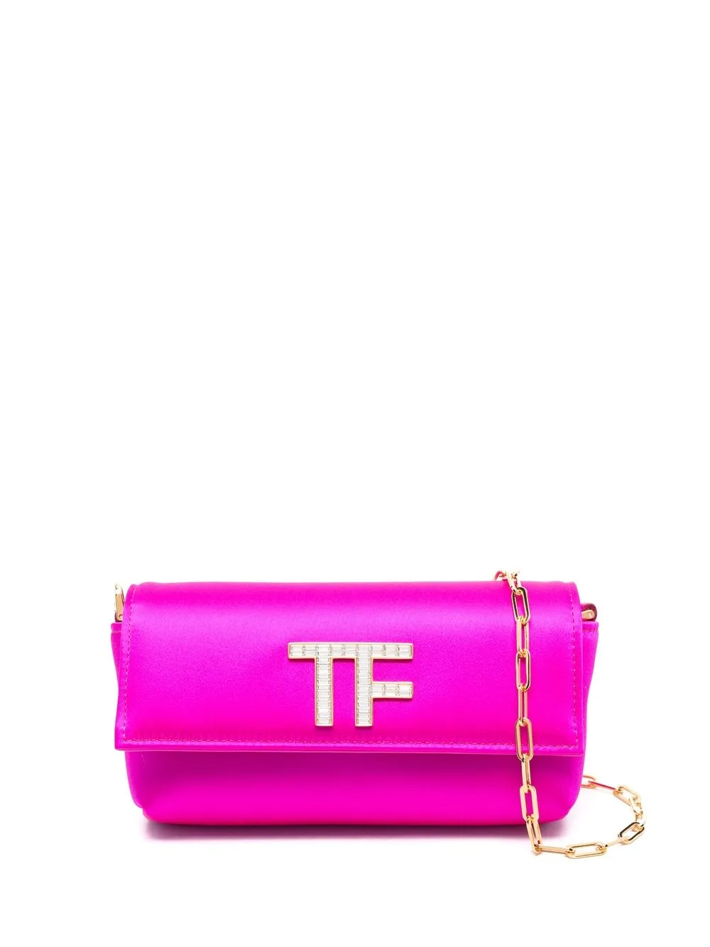 

TOM FORD bolsa crossbody con acabado satén y detalles de cristales - Rosado