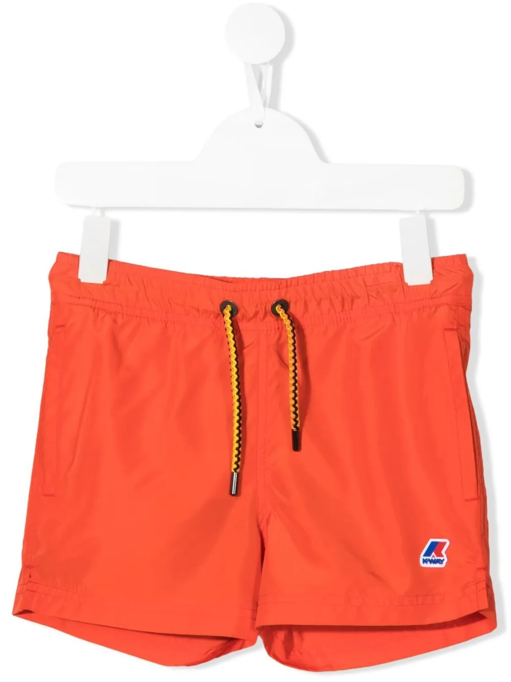 

K Way Kids shorts de playa con cordones y logo estampado - Naranja