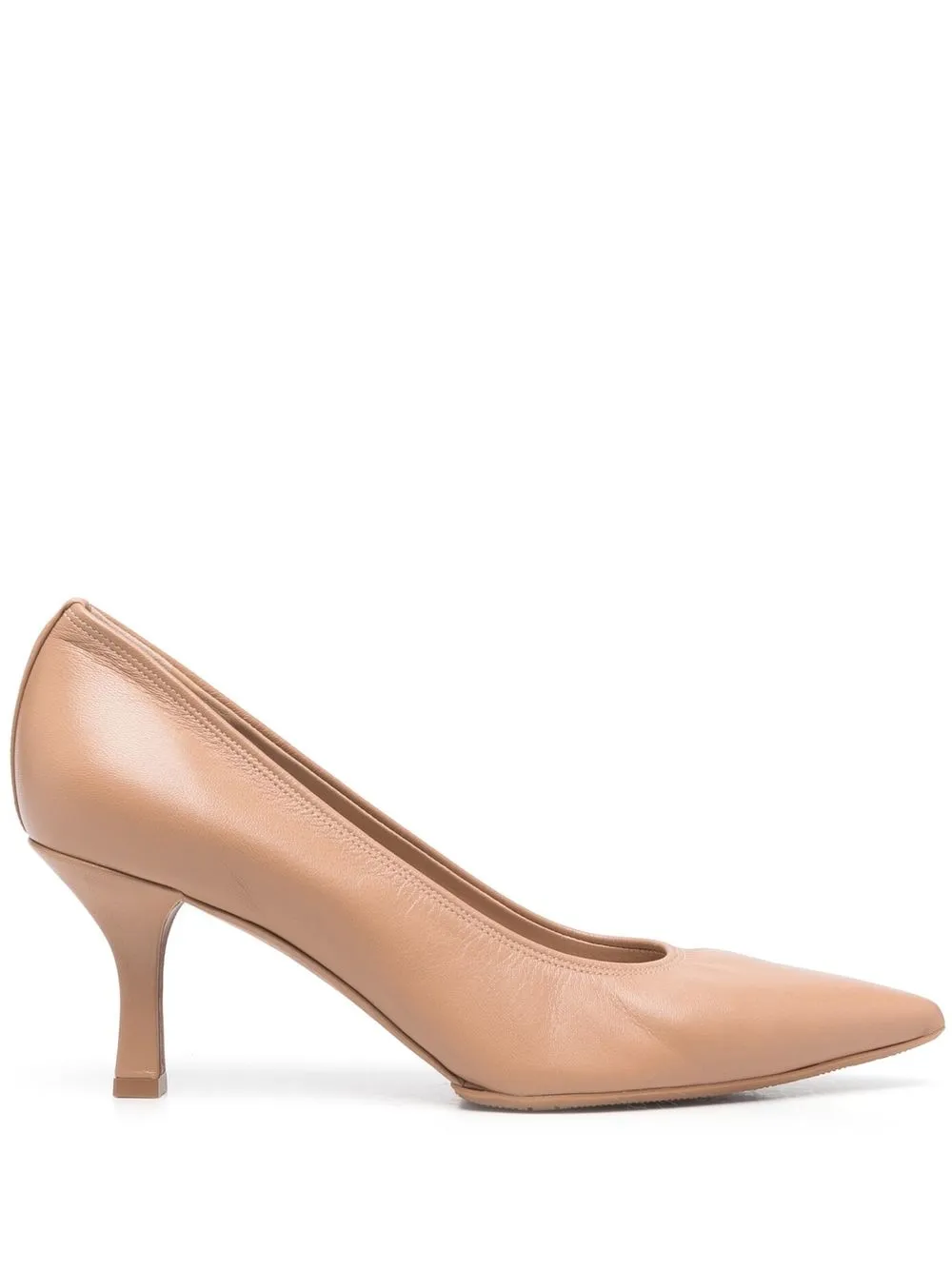 

Casadei pointed 70mm heeled leather pumps - Neutrals