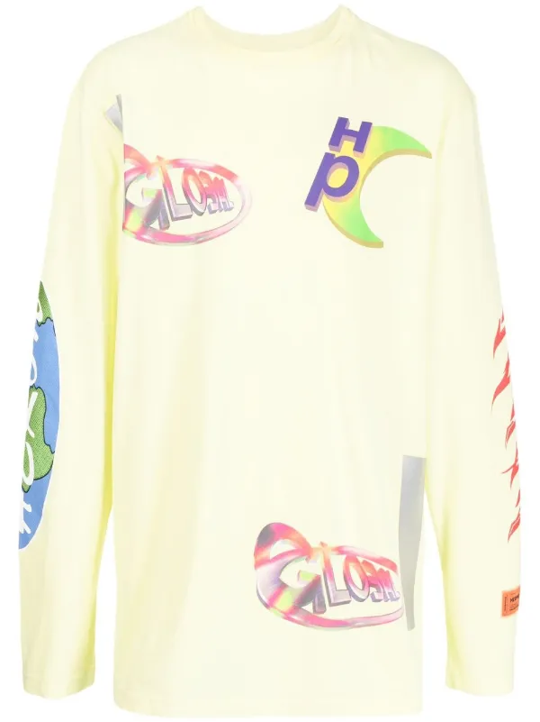 Heron Preston Global-print long-sleeve T-shirt - Farfetch