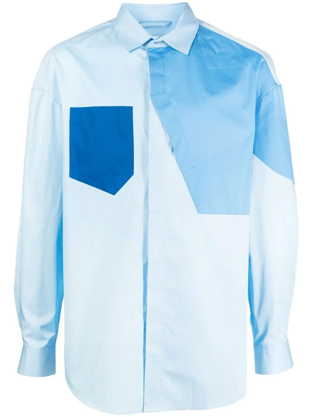 Neil Barrett colour-block Panelled Shirt - Farfetch