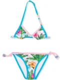 MC2 Saint Barth Kids floral check bikini - Green