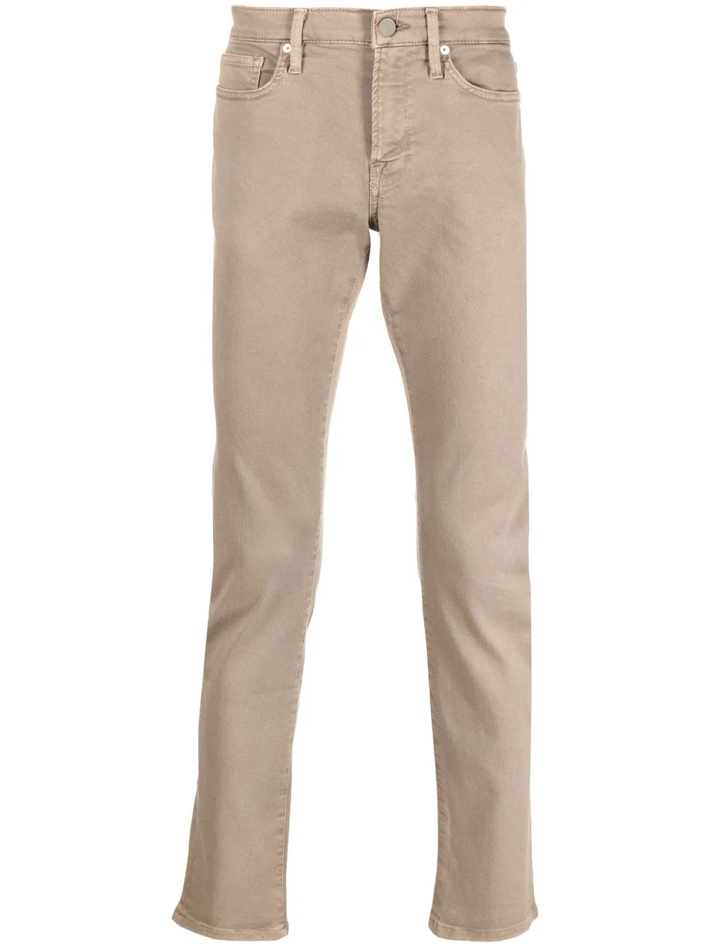 

FRAME jeans slim de sarga - Marrón